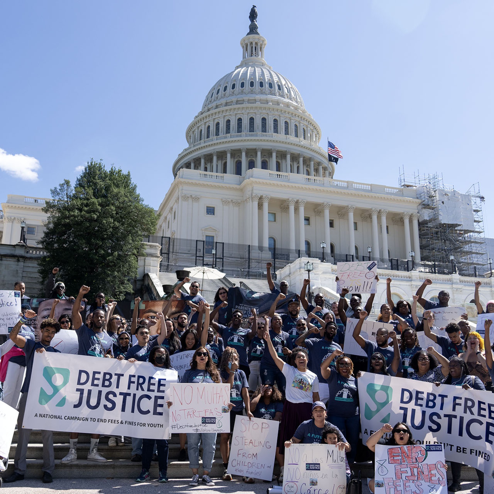 protestors gather outside Capitol Hill