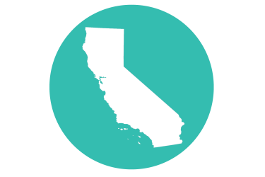 Shape of the state of California 